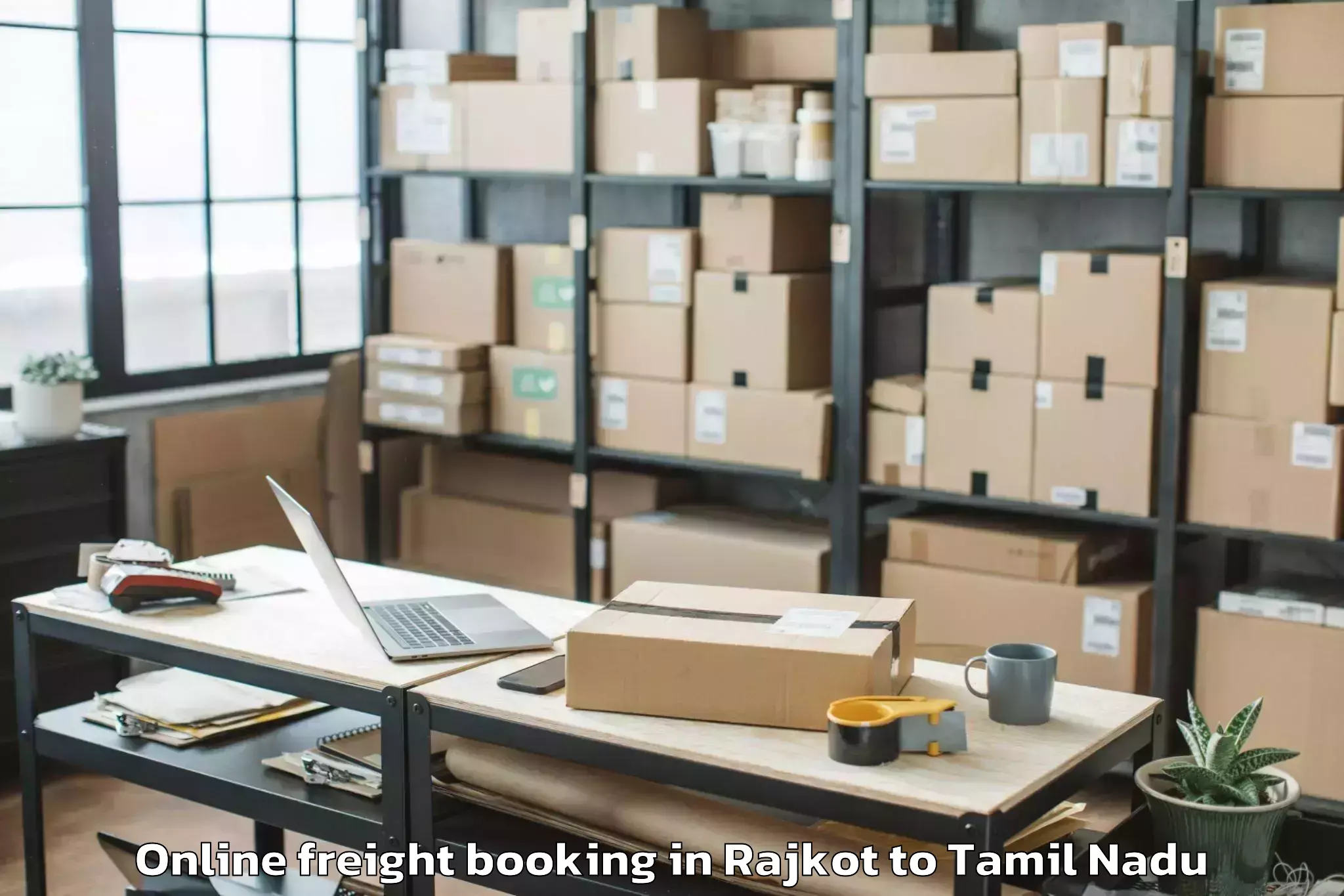 Top Rajkot to Rathinasabapathy Puram Online Freight Booking Available